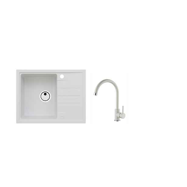 SET ALVEUS INTERMEZZO 30/11 + BATERIE ROXA 11 obdélníkový granitový dřez 595 x 475 mm v setu s baterií
