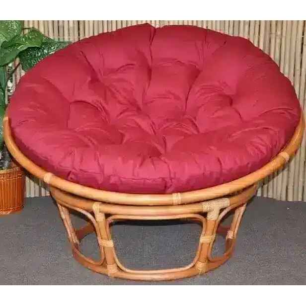 Axin Trading Ratanový papasan 110 cm - medový polstr vínový