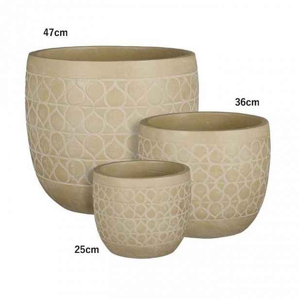Obal kulatý SAHARA terakotový taupe 25cm