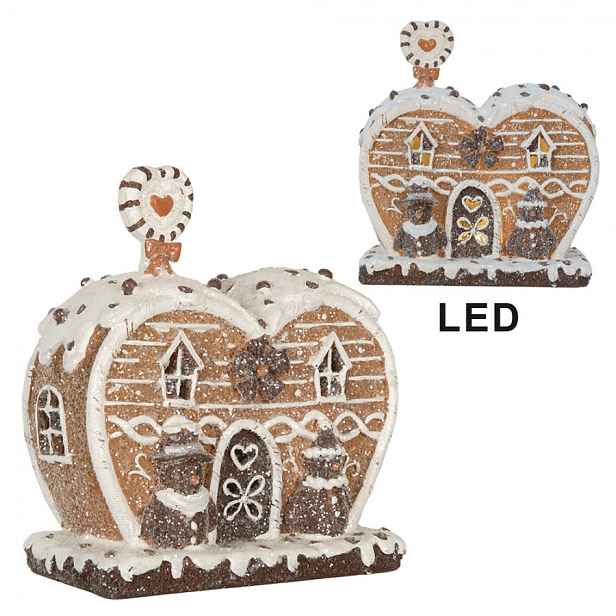 Perníková LED chaloupka Gingerbread Cotti - 18*10*19 cm Clayre & Eef