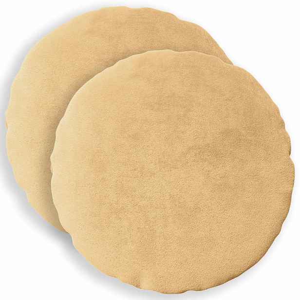 vidaXL Povlak na polštář 2 pcs HEERLEN Taupe Ø 30 cm Flanel
