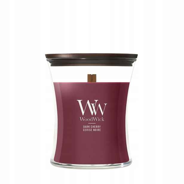 WoodWick Dark Cherry střední vonná svíčka 275 g