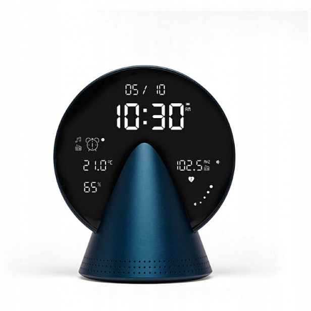 Budík Lexon Conic Clock modrý