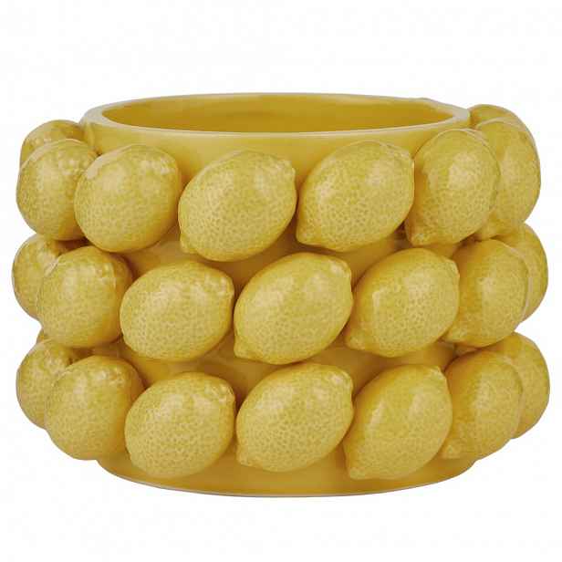 Butlers LEMON Květináč 13 cm - žlutá