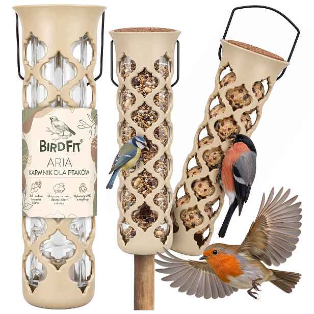 Krmítko Pro Ptáky Na Tukové Kuličky Zrno Ořechy Závěsné Birdfit Aria