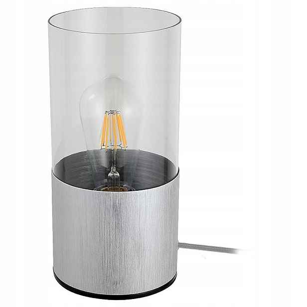Minimalistická skleněná stolní lampa s tubou