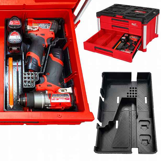 Organizér do zásuvek Milwaukee Packout M12 FID2 FPD2 Šroubovák