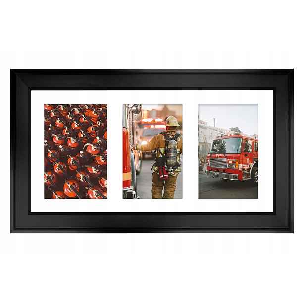 Rámeček na 3 fotografie 15x21 černý