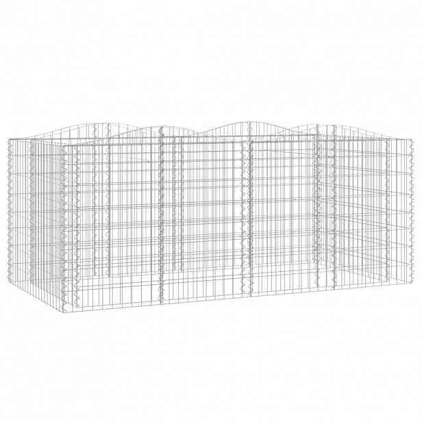 vidaXL Klenutý gabion vyvýšený záhon 200x100x100 cm pozinkované železo
