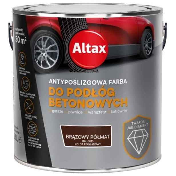 Altax Protiskluzová Barva Na Betonové Podlahy 2,5L Hnědá Polomatná 8016