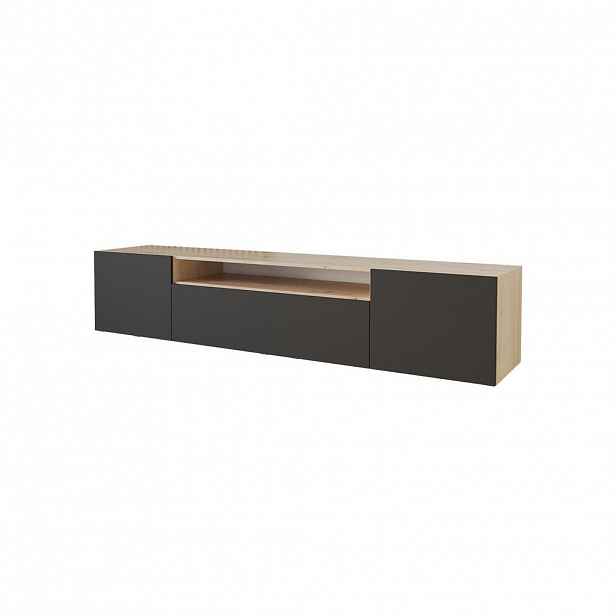 ALTDECOR NÍZKÁ komoda ELIO-W 200 x 40 x 41 cm – Artisan / černá