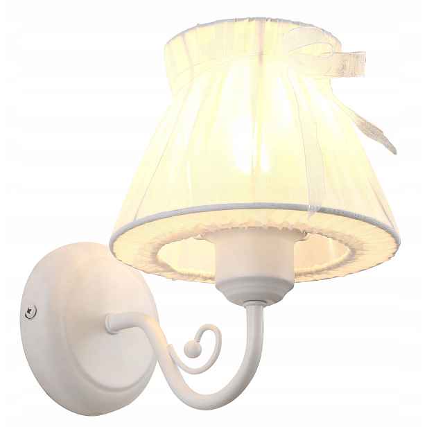 Candellux Nástěnné svítidlo Zefir E14 40W Moderní bílý kov/textil
