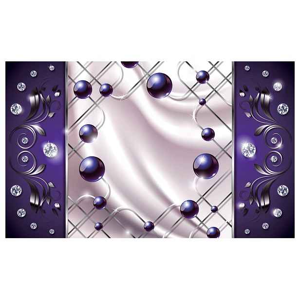 Fototapeta Sféry Diamanty fialovo-šedé elegantní 300x210 lepidlo