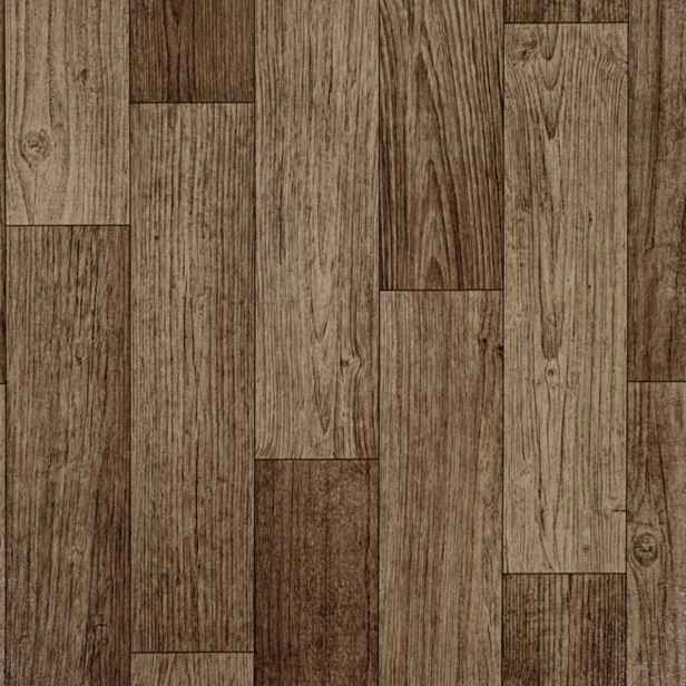 PVC podlaha - lino AladinTex Start 0201 dub tmavý, na míru, šíře 2m, hnědá, bez podkladu, chodba / předsíň, Multi-decor