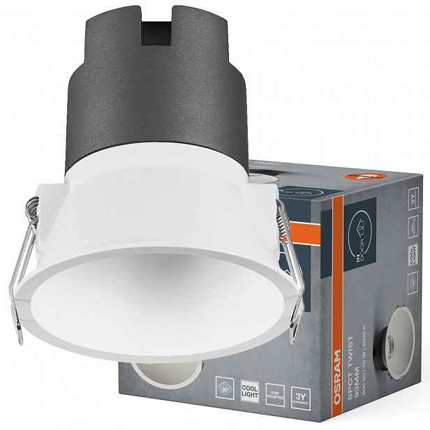 Stropní podomítkové svítidlo Kulaté Stropní Svítidlo 10W 4000K Neutrální 800lm Osram