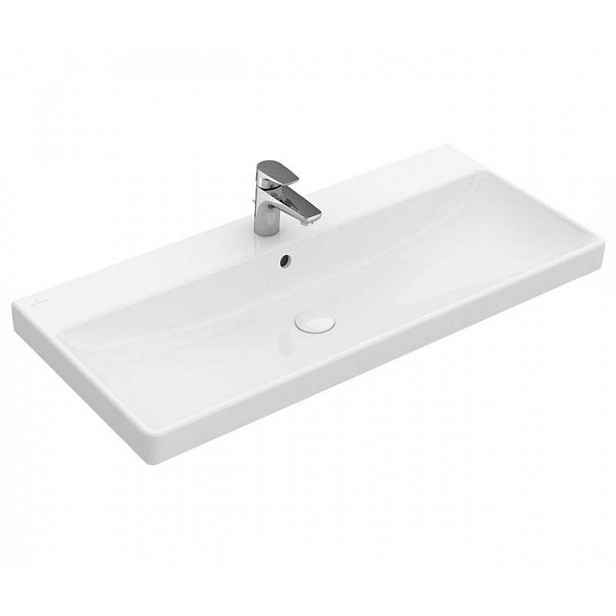 Villeroy & Boch Avento - Umyvadlo nábytkové 80x47 cm, s přepadem, otvor pro baterii, CeramicPlus, Stone White 415680RW