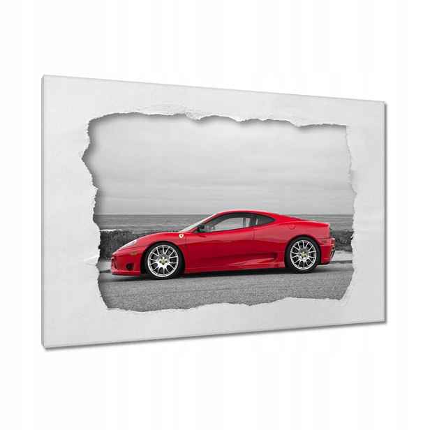 Obrazy 90x60 Červené Ferrari na pláži