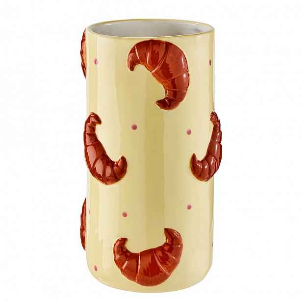 Butlers CROISSANT Váza 25 cm - žlutá