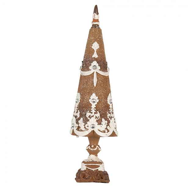 Dekorace perníkový stromek Gingerbread Tree - Ø 9*31 cm Clayre & Eef