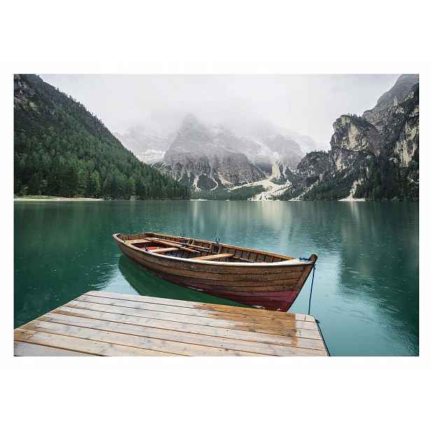 Fototapeta Horská Krajina Hory Jezero Loďka Příroda Tapeta 368x254