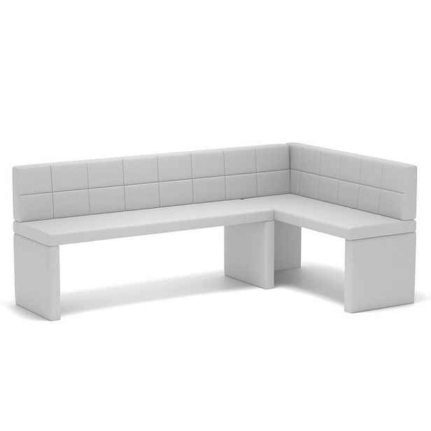 Idohome ROHOVÁ LAVICE MELVIN pravá ekokůže, 142/196 cm, bílá