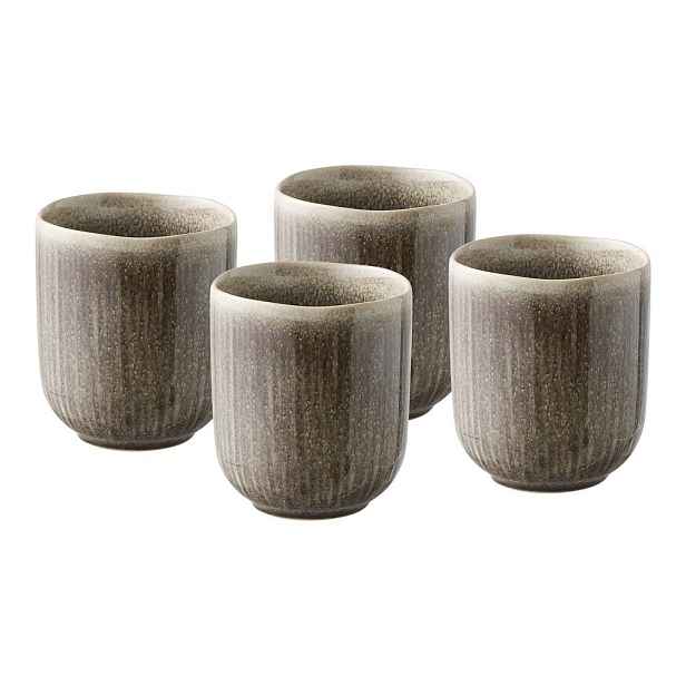 Šedobéžové kameninové šálky v sadě 4 ks 360 ml Viola – House Nordic