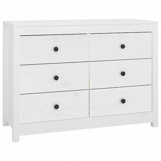 vidaXL Odkládací skříňka bílá 100x40x72 cm masivní borové dřevo