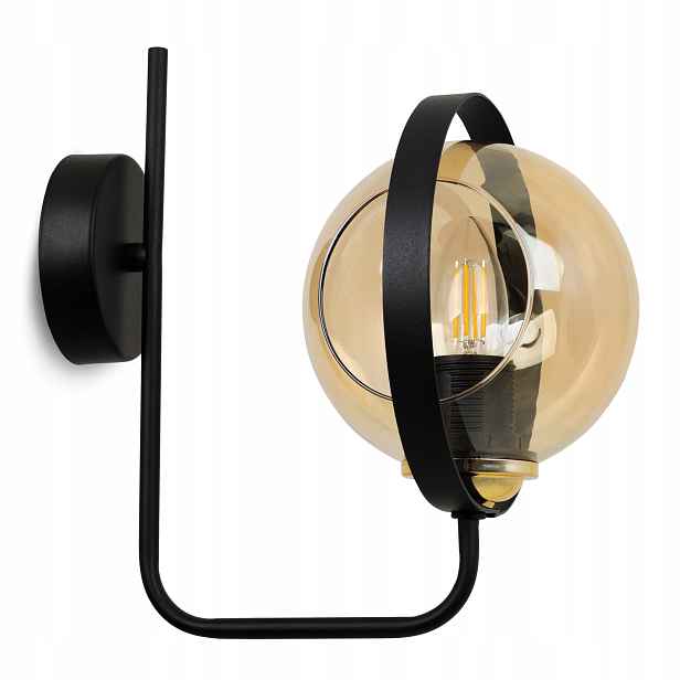 Moderní Skleněná Lampa S Medovým Prstencem