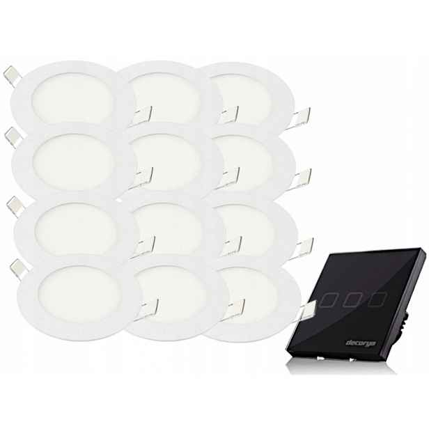 Sada stropních svítidel Halogen 3W 12x spínač