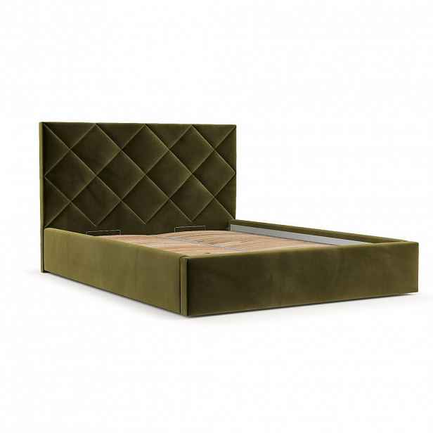 AltaBeds POSTEL BOXSPRING Torno 160/200 Olivově zelená