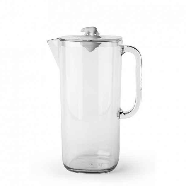 Skleněná konvice na vodu a čaj 1,5 l lední medvěd, bílá, odolná