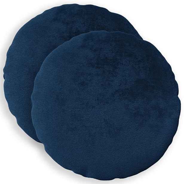 vidaXL Povlak na polštář 2 pcs HEERLEN Námořnická modrá Ø 40 cm Flanel