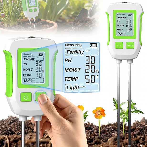 Tester Půdy Úrodnost Vlhkost Teplota Ph Intenzita Zahradního Světla