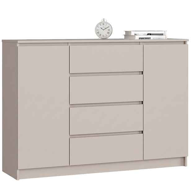 Ak furniture Komoda CLP K140 2D 4SZ 138 cm kašmír