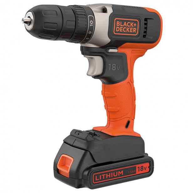 BLACK+DECKER - 18V AKU vrtačka, 2x aku 1,5 Ah BCD001C2-QW