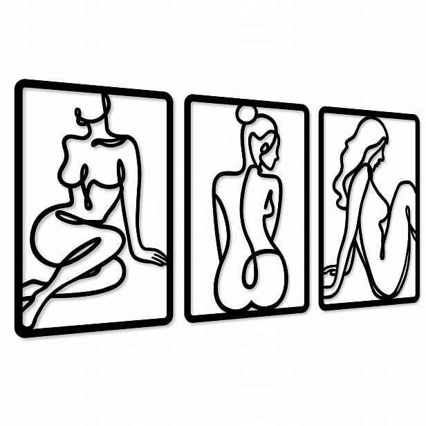 Obrazy Na Zeď Dřevěný Ažurový Obraz Trídílný (tryptych) Nástěnná Dekorace 120 cm