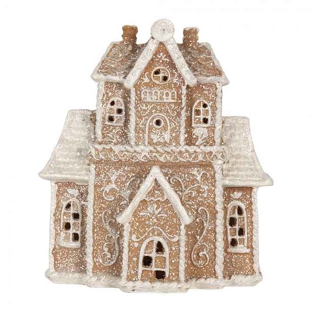 Perníková LED chaloupka Gingerbread Cotti - 18*9*20 cm Clayre & Eef