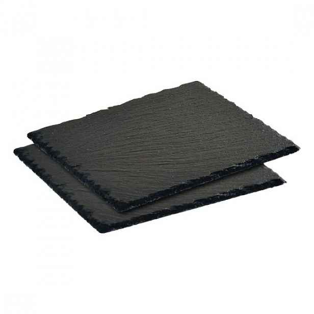 Sada 2 servírovacích talířů, břidlice, 20 x 20 cm - Kesper