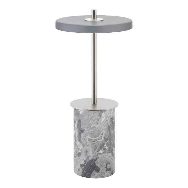 Šedá mramorová LED stmívatelná stolní lampa s kovovým stínidlem (výška 25,5 cm) Asteria Move Mini – UMAGE