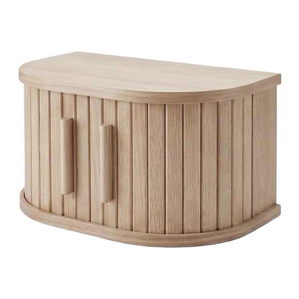 Závěsný/s poličkami noční stolek v dekoru dubu ve světle přírodní barvě Meta – Unique Furniture