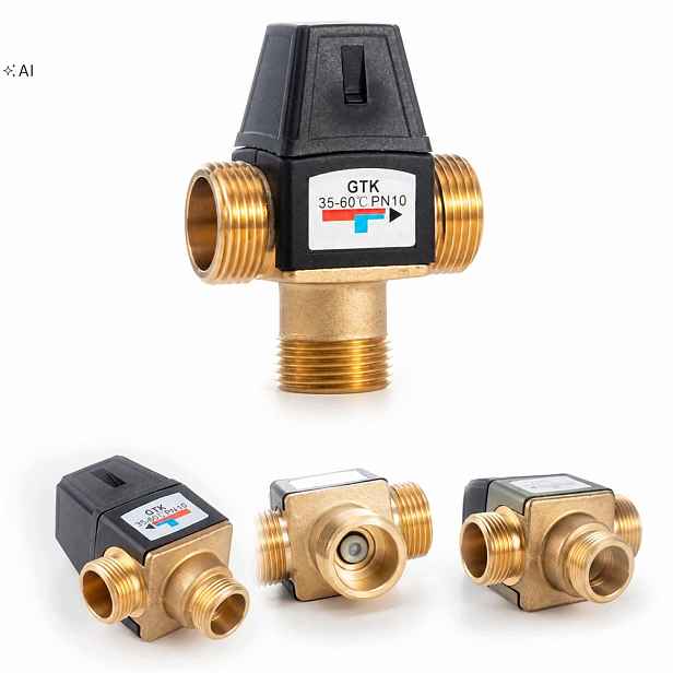 Třícestný mosazNÝ Směšovací Termostatický Ventil DN20 G3/4''
