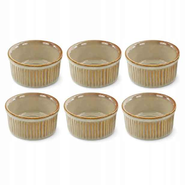 Kokilky na zapékání a krém Brulee 6 ks 200 ml Hnědo-zelené Ombre