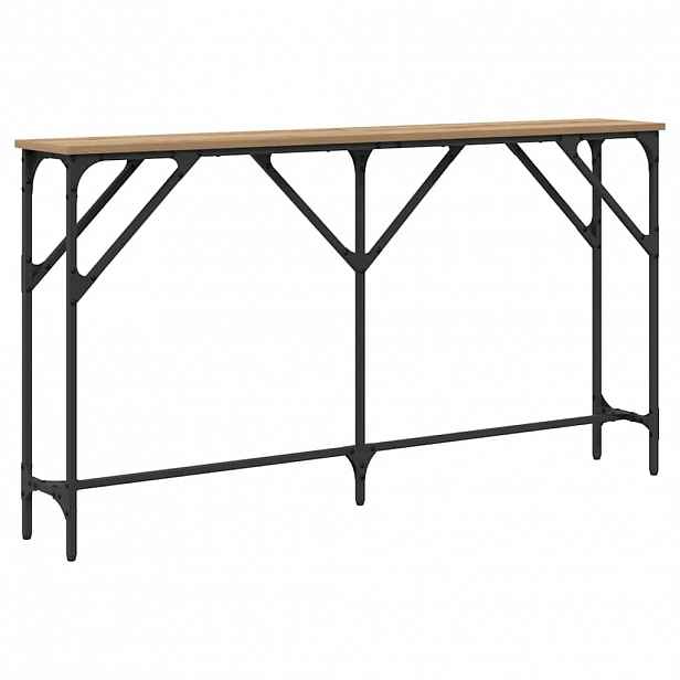 vidaXL Konzolový stolek dub artisan 140 x 23 x 75 cm