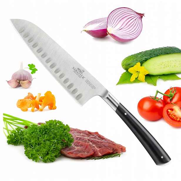 Nůž kuchyňský japonský Santoku 18 cm Lion Sabatier nerezová ocel ostrý
