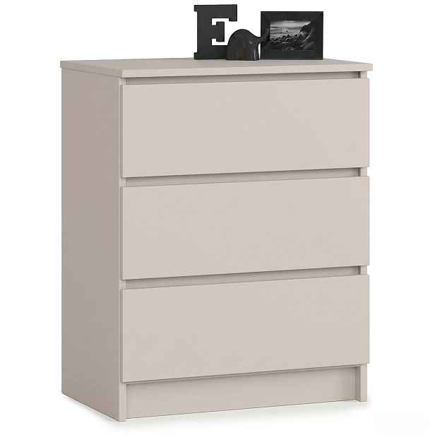 Ak furniture Komoda CLP K60 3SZ 60 cm kašmír