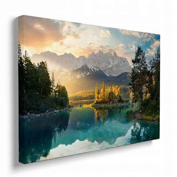 Obraz na plátně Horský rybník polské hory krajina do interiéru 70x50 cm