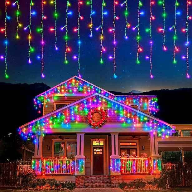 Rampouchy Led 500 Venkovní Osvětlení 17 m Časovač Multicolor Vánoční stromek