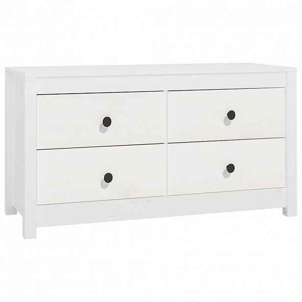 vidaXL Odkládací skříňka bílá 100x40x54 cm masivní borové dřevo