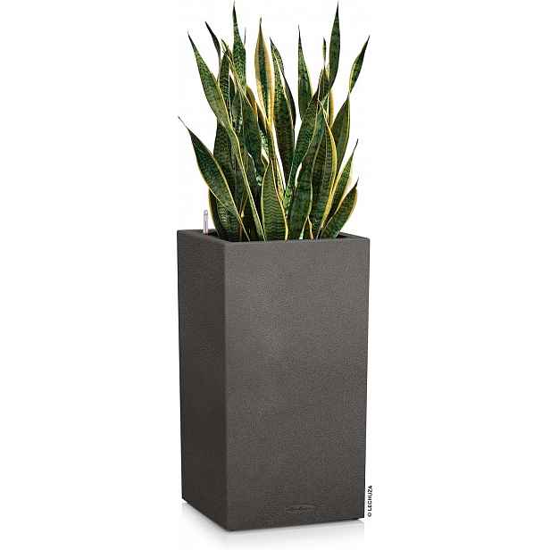 Vysoký Květináč Černý 30x30x56 CM Led Moderní Mrazuodolný