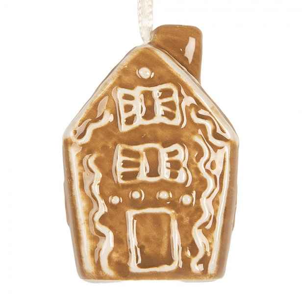 Závěsná ozdoba perníková chaloupka Gingerbread Cott - 4*4*6 cm Clayre & Eef